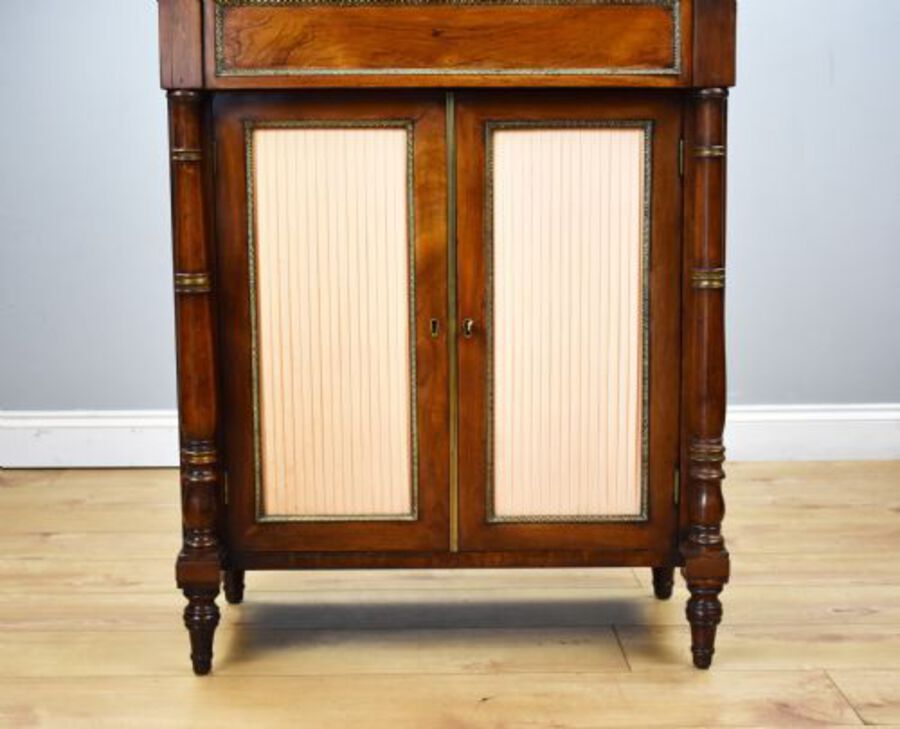 Antique Regency Rosewood and Brass Inlaid Chiffonier 