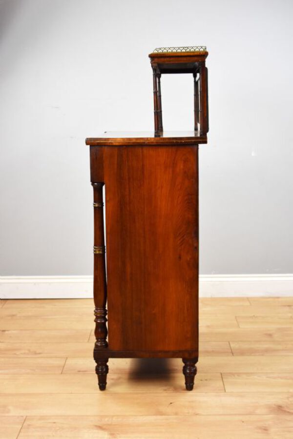Antique Regency Rosewood and Brass Inlaid Chiffonier 