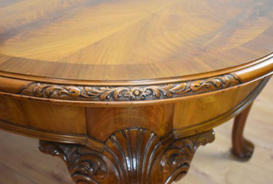 Antique Antique Figured Walnut Dining Table