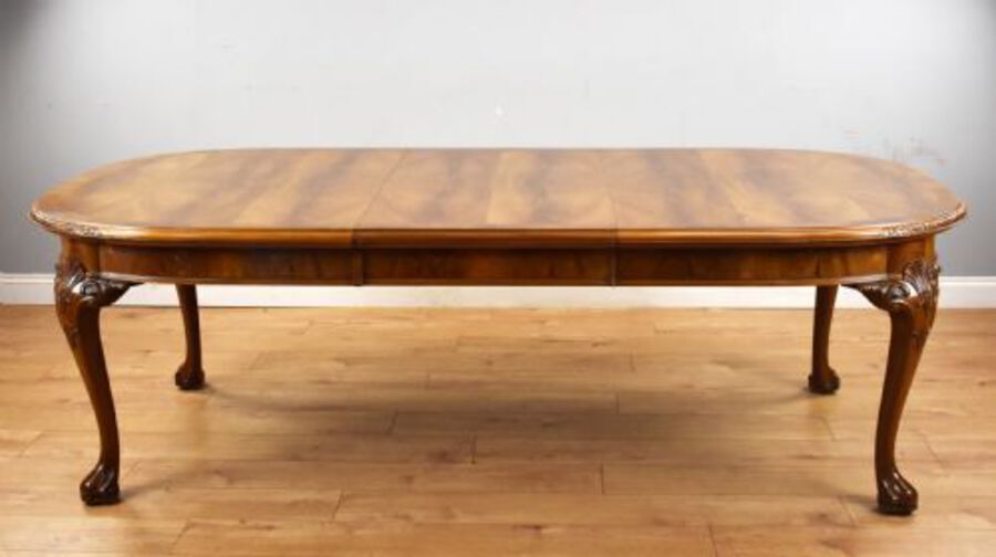 Antique Antique Figured Walnut Dining Table