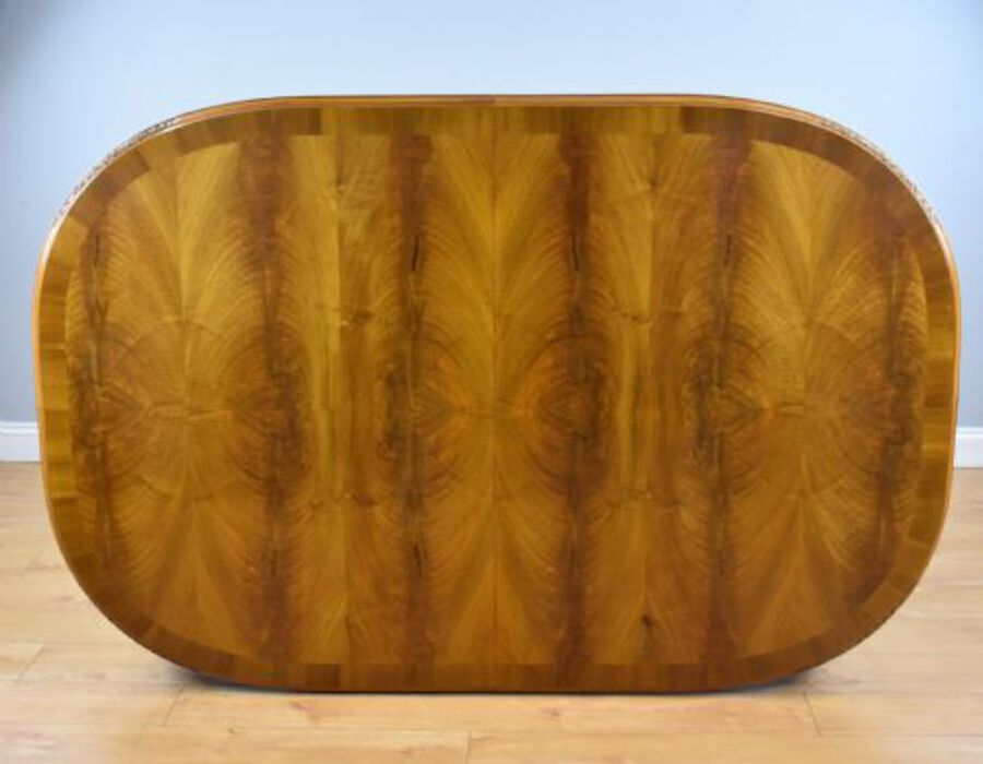Antique Antique Figured Walnut Dining Table