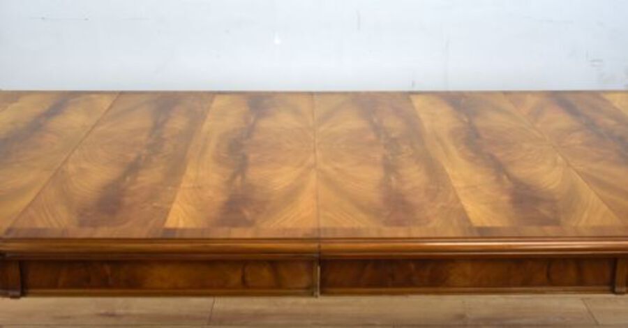 Antique Antique Figured Walnut Dining Table