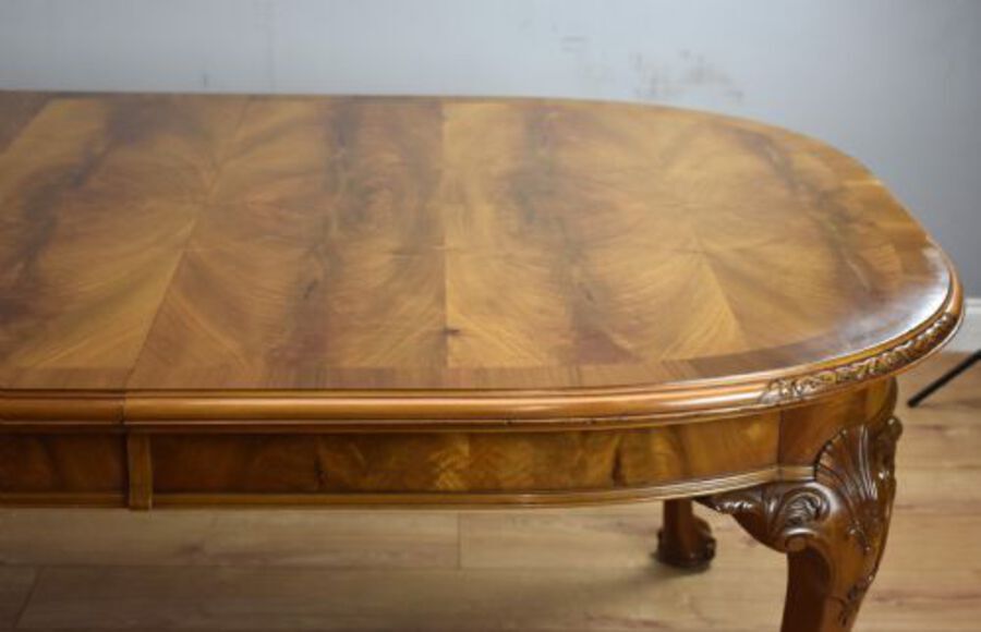 Antique Antique Figured Walnut Dining Table
