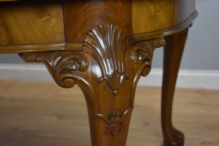 Antique Antique Figured Walnut Dining Table