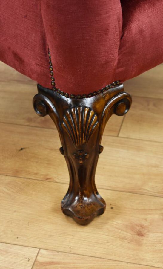 Antique Pair of Antique Wing Back Armchairs