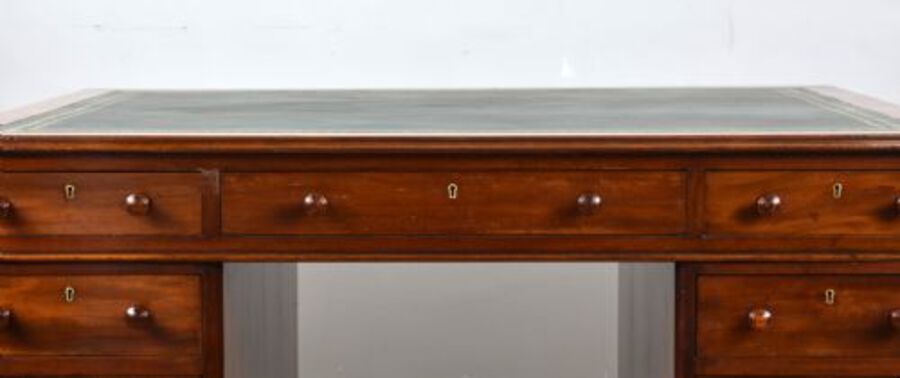 Antique Victorian Mahogany Partners Desk