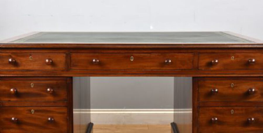 Antique Victorian Mahogany Partners Desk
