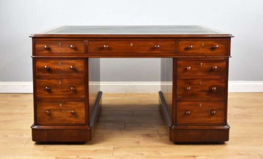 Antique Victorian Mahogany Partners Desk