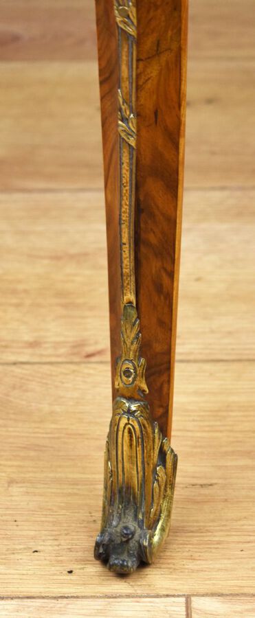 Antique Victorian Louis XV Style Burr Walnut Writing Table