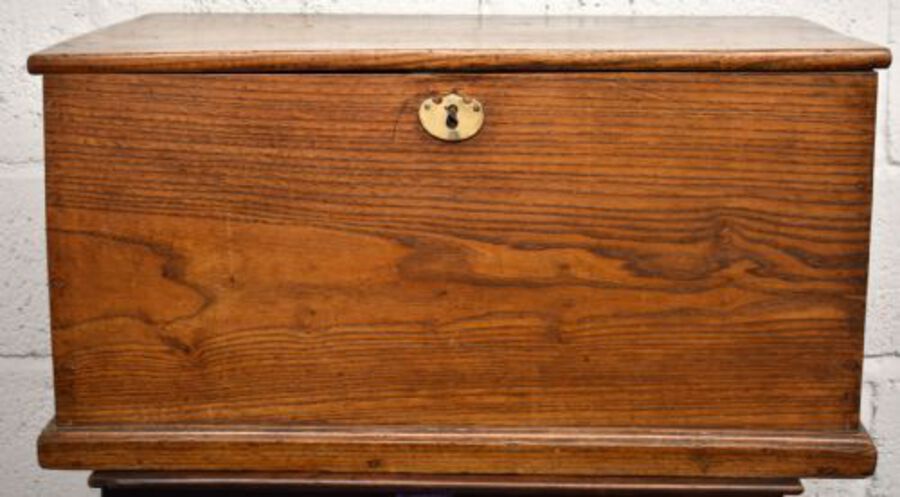 George III Elm Deed Box