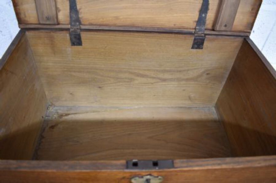 Antique George III Elm Deed Box