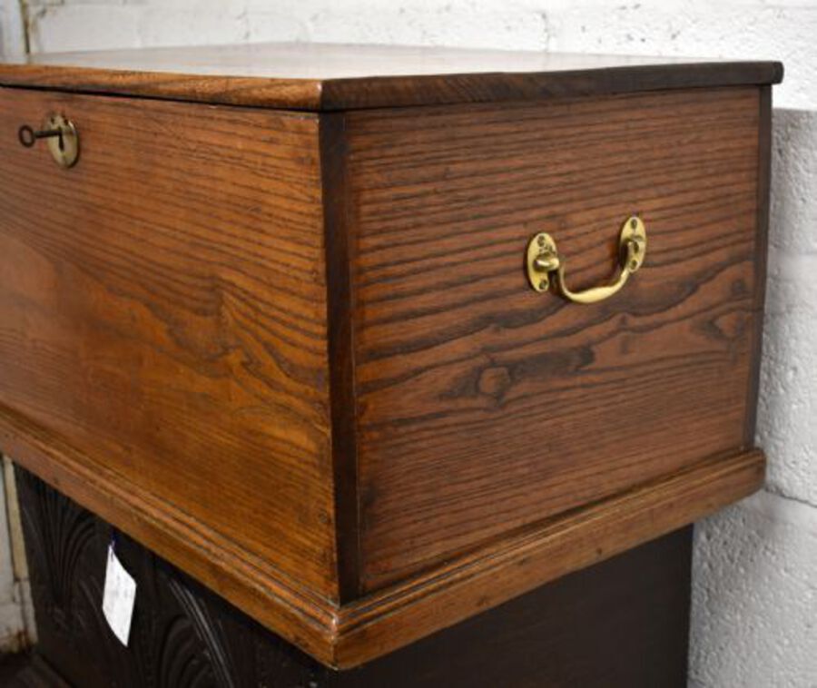 Antique George III Elm Deed Box