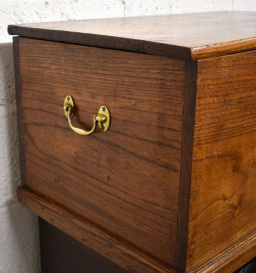 Antique George III Elm Deed Box