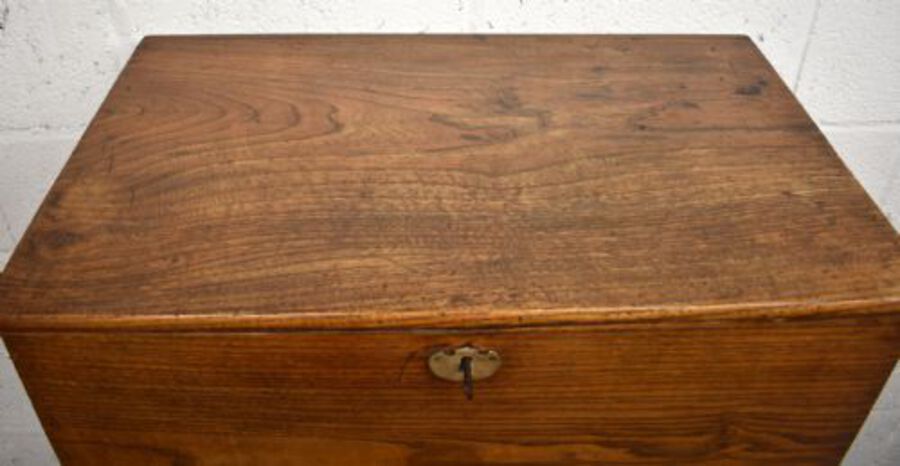 Antique George III Elm Deed Box