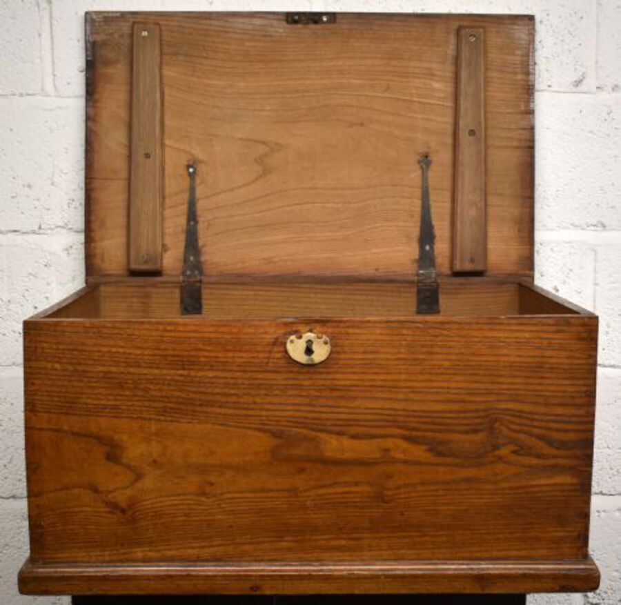 Antique George III Elm Deed Box