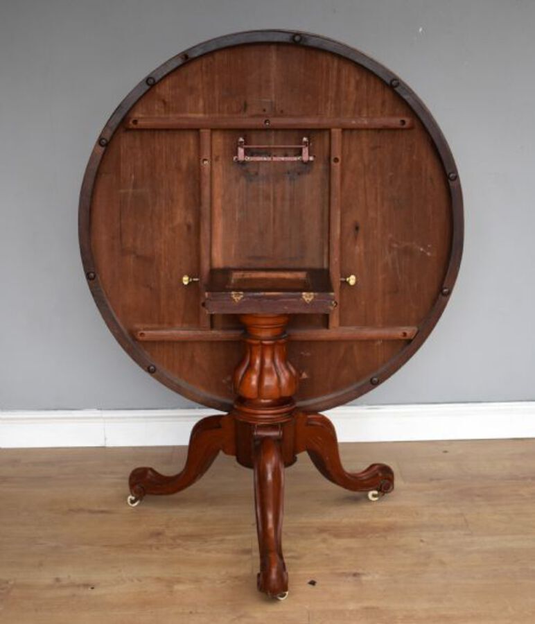 Antique Victorian Mahogany Circular Dining Table