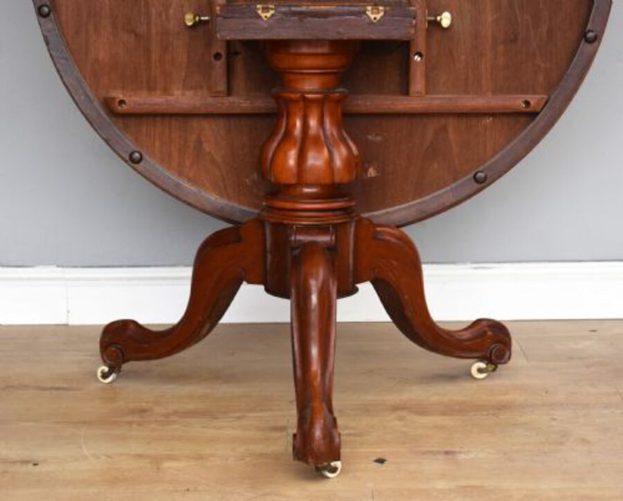 Antique Victorian Mahogany Circular Dining Table