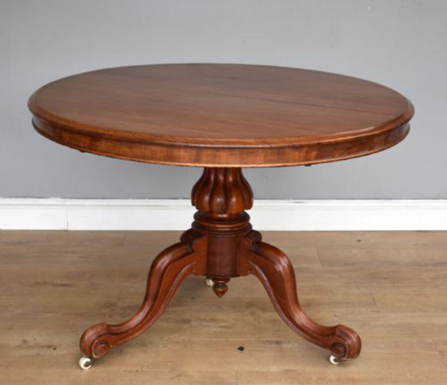Antique Victorian Mahogany Circular Dining Table
