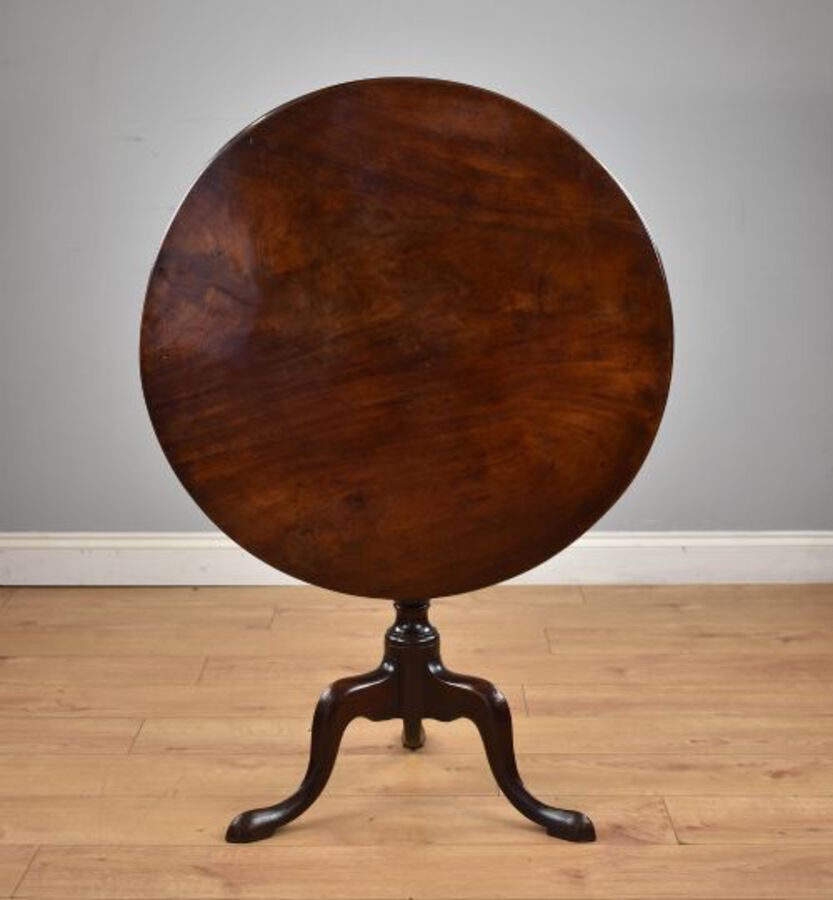 Antique George III Mahogany Tilt Top Tripod Table