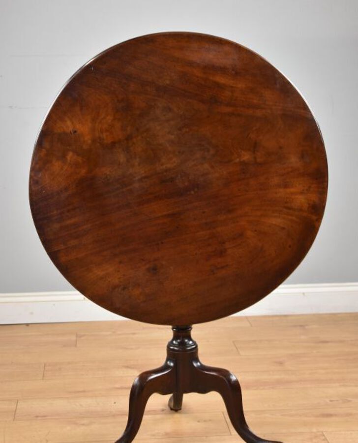 Antique George III Mahogany Tilt Top Tripod Table