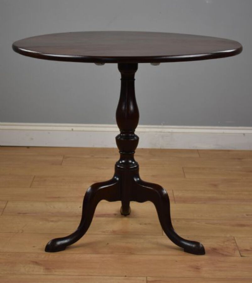 Antique George III Mahogany Tilt Top Tripod Table