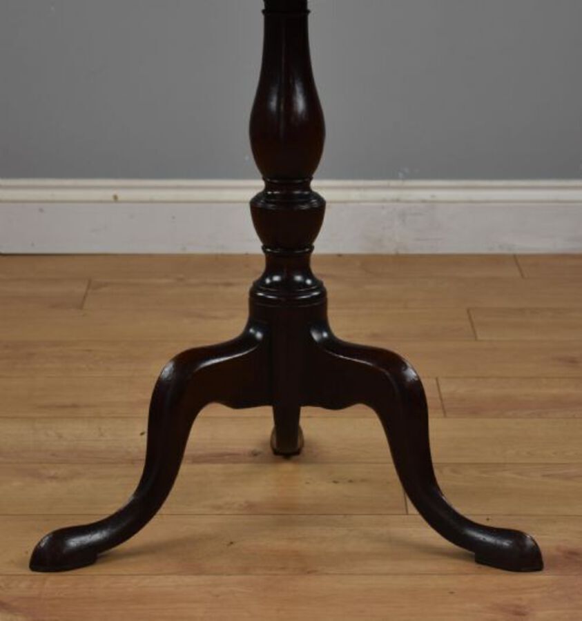 Antique George III Mahogany Tilt Top Tripod Table