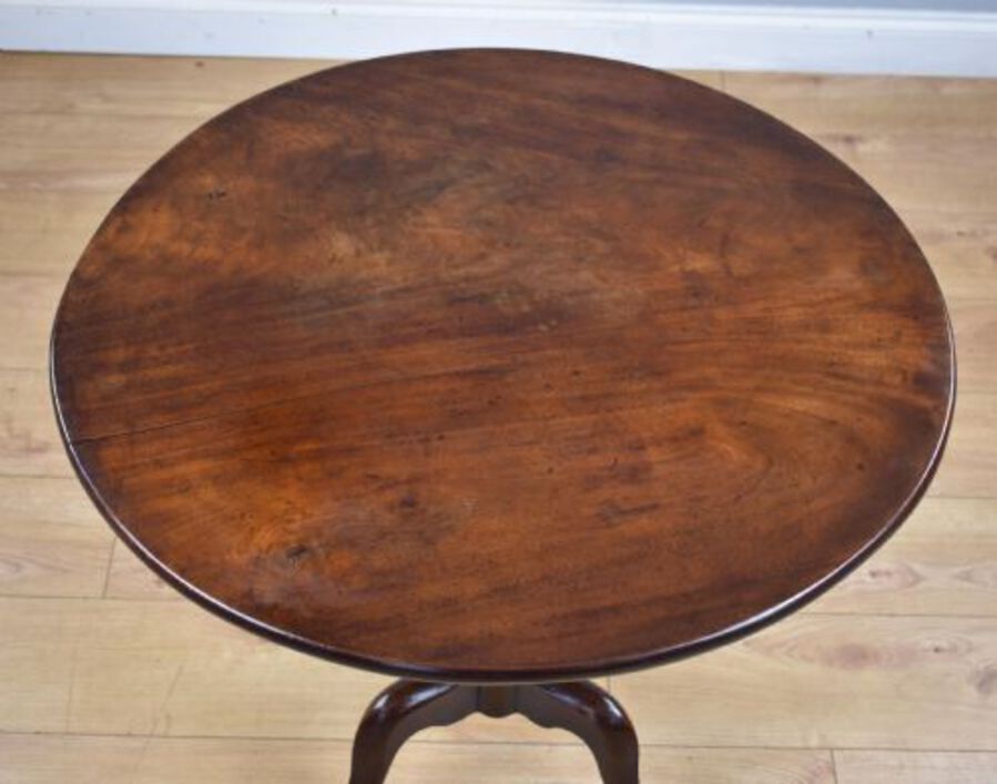 Antique George III Mahogany Tilt Top Tripod Table