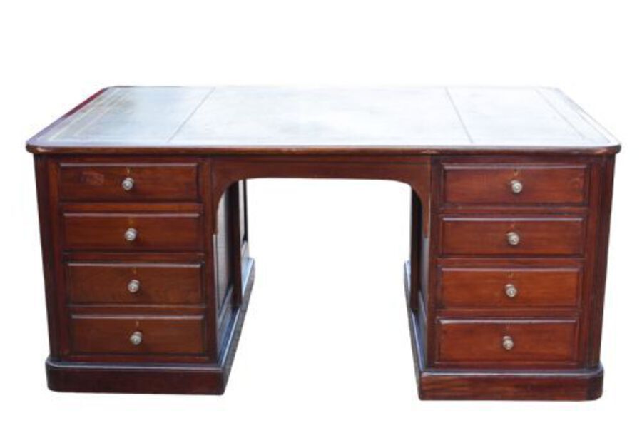 Antique Victorian Mahogany Partners Desk