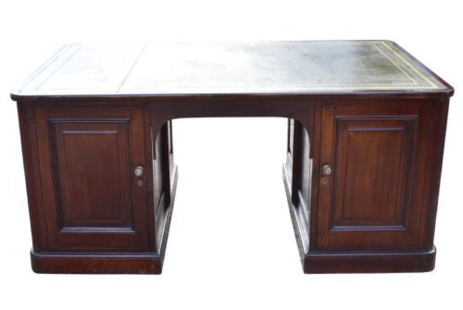 Antique Victorian Mahogany Partners Desk
