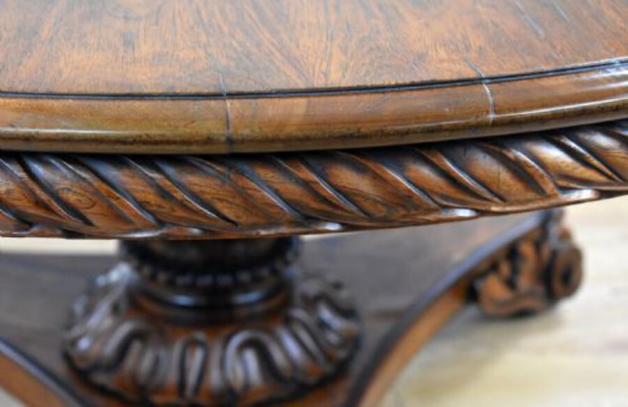 Antique William IV Rosewood Circular Breakfast Table