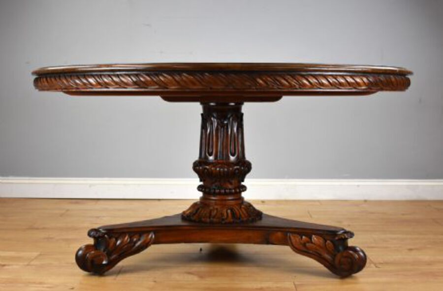 Antique William IV Rosewood Circular Breakfast Table