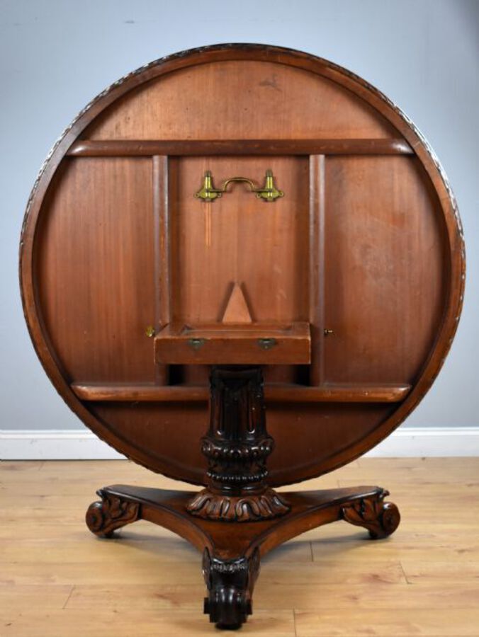 Antique William IV Rosewood Circular Breakfast Table