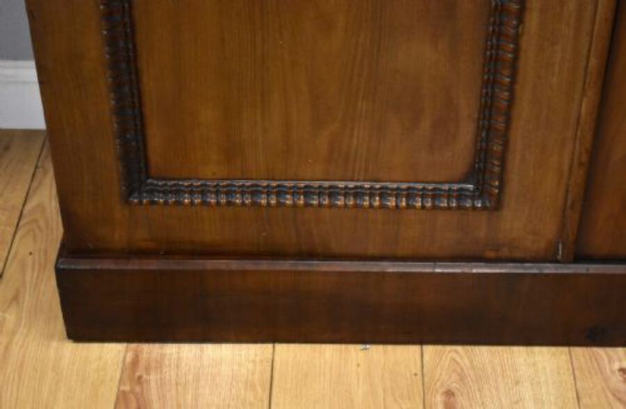 Antique Victorian Mahogany Three Door Wardrobe