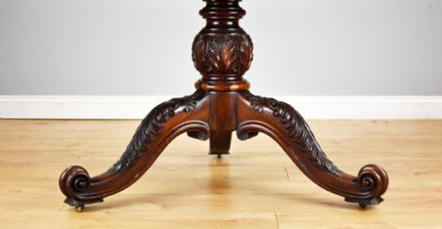 Antique Victorian Rosewood Circular Breakfast Table