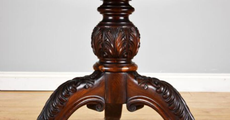 Antique Victorian Rosewood Circular Breakfast Table