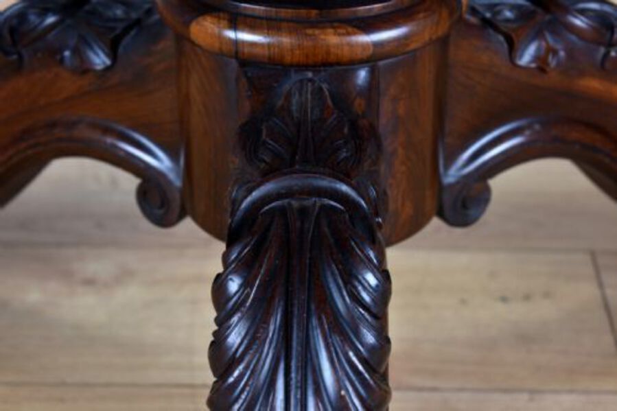 Antique Victorian Rosewood Circular Breakfast Table