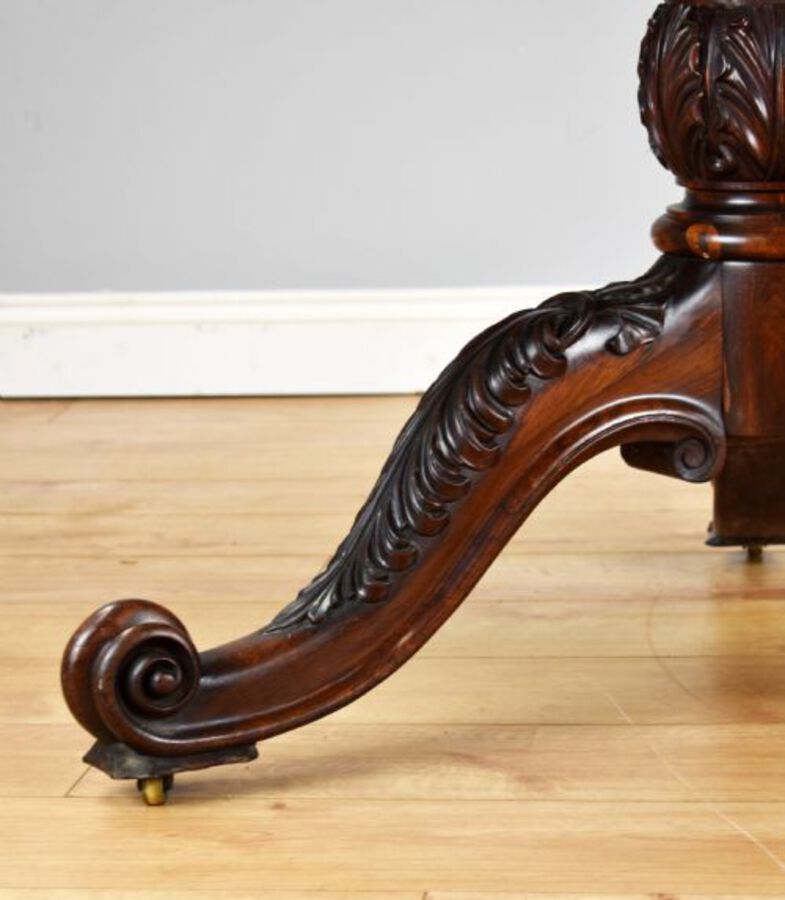 Antique Victorian Rosewood Circular Breakfast Table