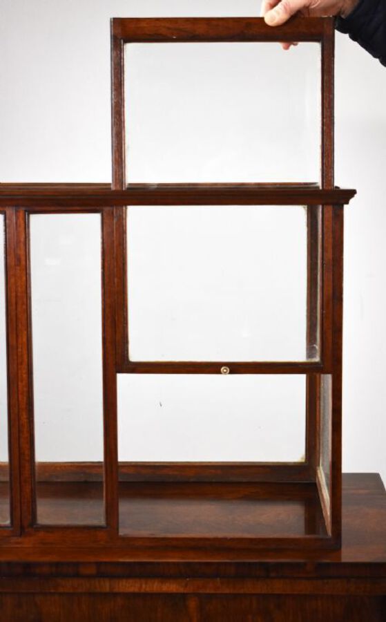 Antique 1930s Oak Glass Cased Table Top Display Cabinet