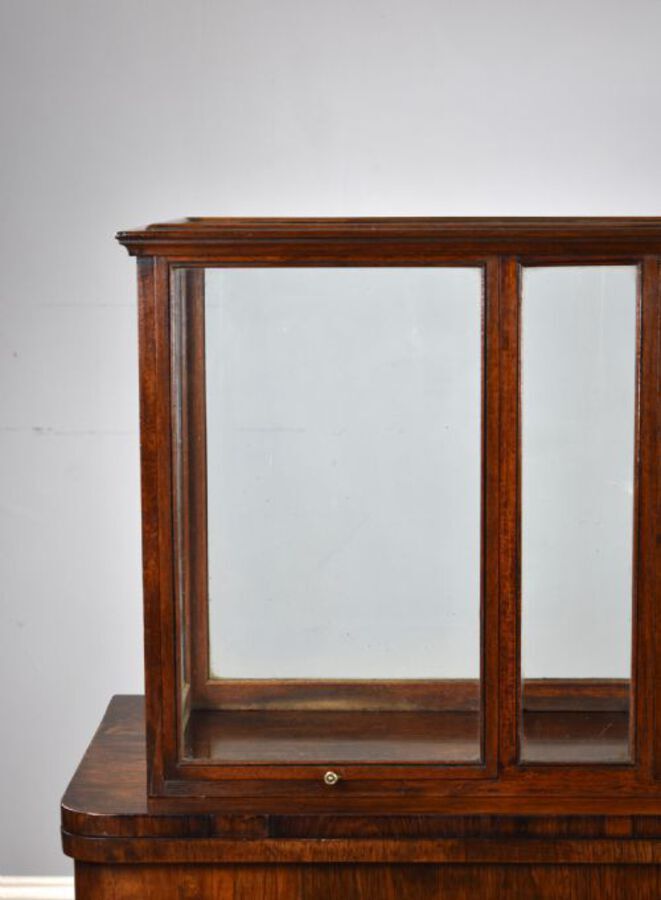 Antique 1930s Oak Glass Cased Table Top Display Cabinet