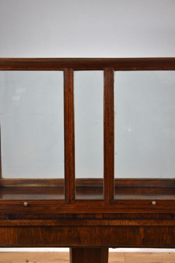 Antique 1930s Oak Glass Cased Table Top Display Cabinet