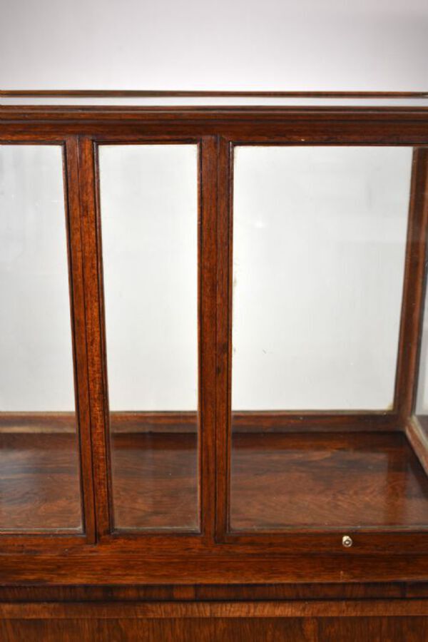 Antique 1930s Oak Glass Cased Table Top Display Cabinet