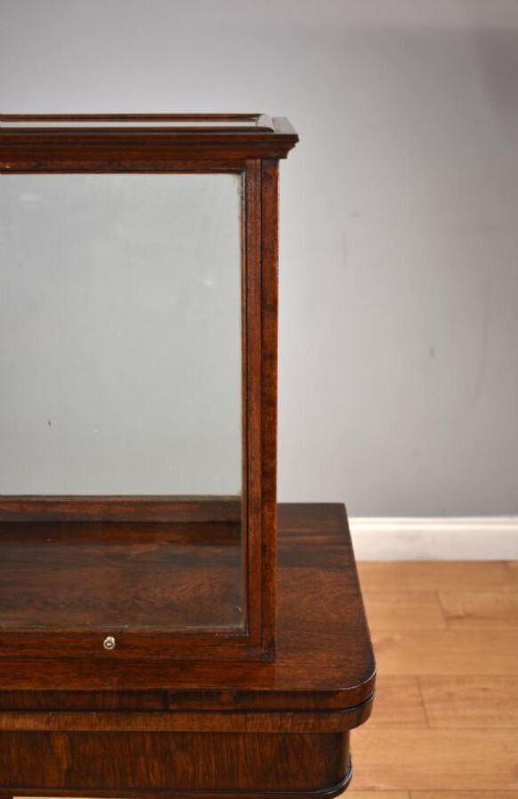 Antique 1930s Oak Glass Cased Table Top Display Cabinet