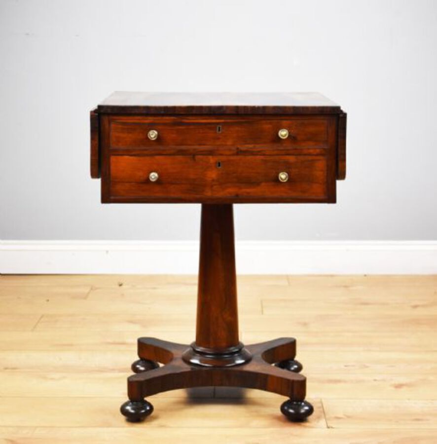 Antique Victorian Rosewood Work Table