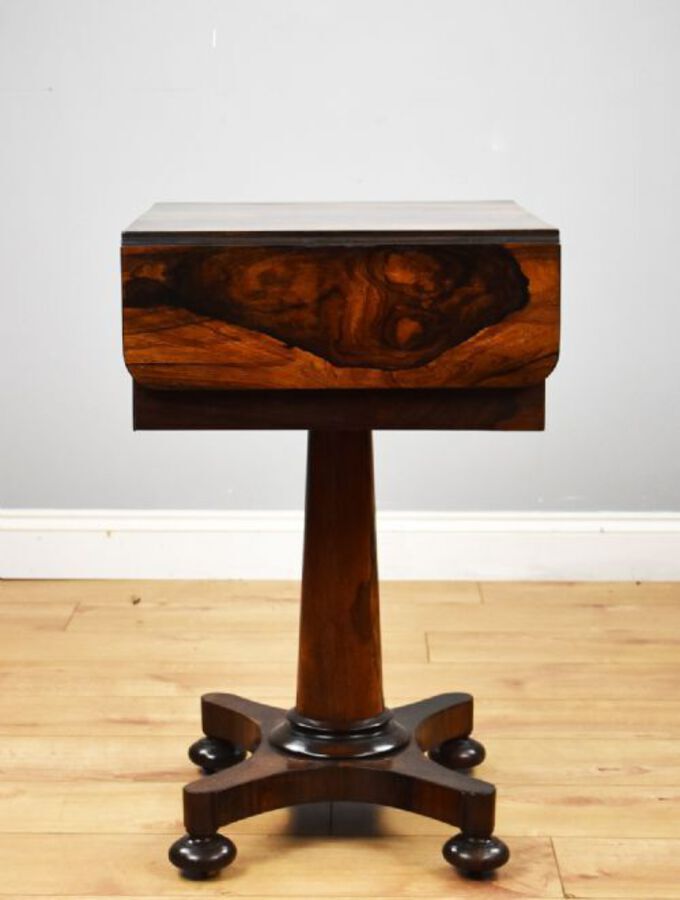Antique Victorian Rosewood Work Table