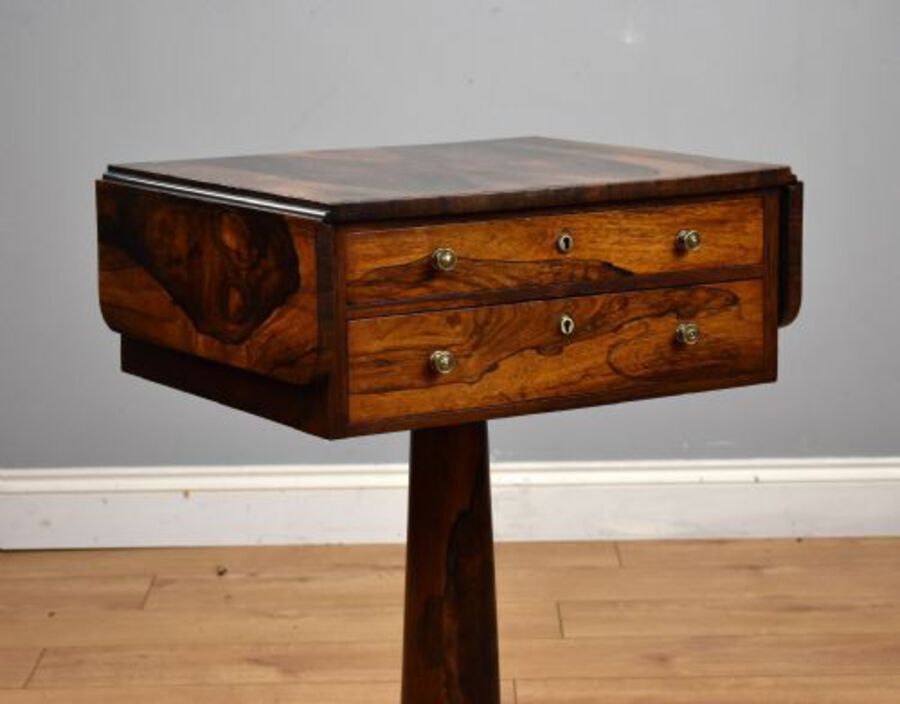 Antique Victorian Rosewood Work Table