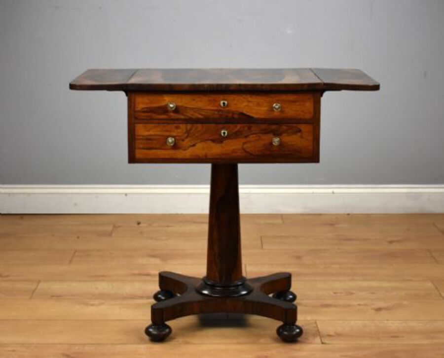 Antique Victorian Rosewood Work Table