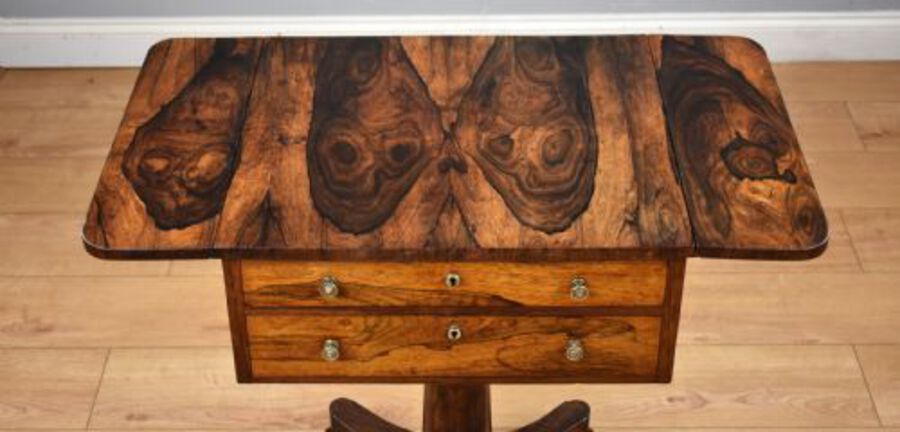 Antique Victorian Rosewood Work Table