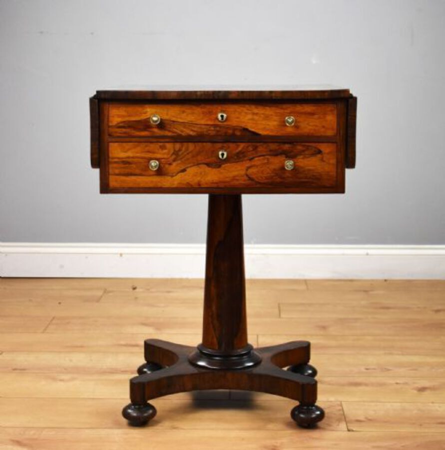 Antique Victorian Rosewood Work Table