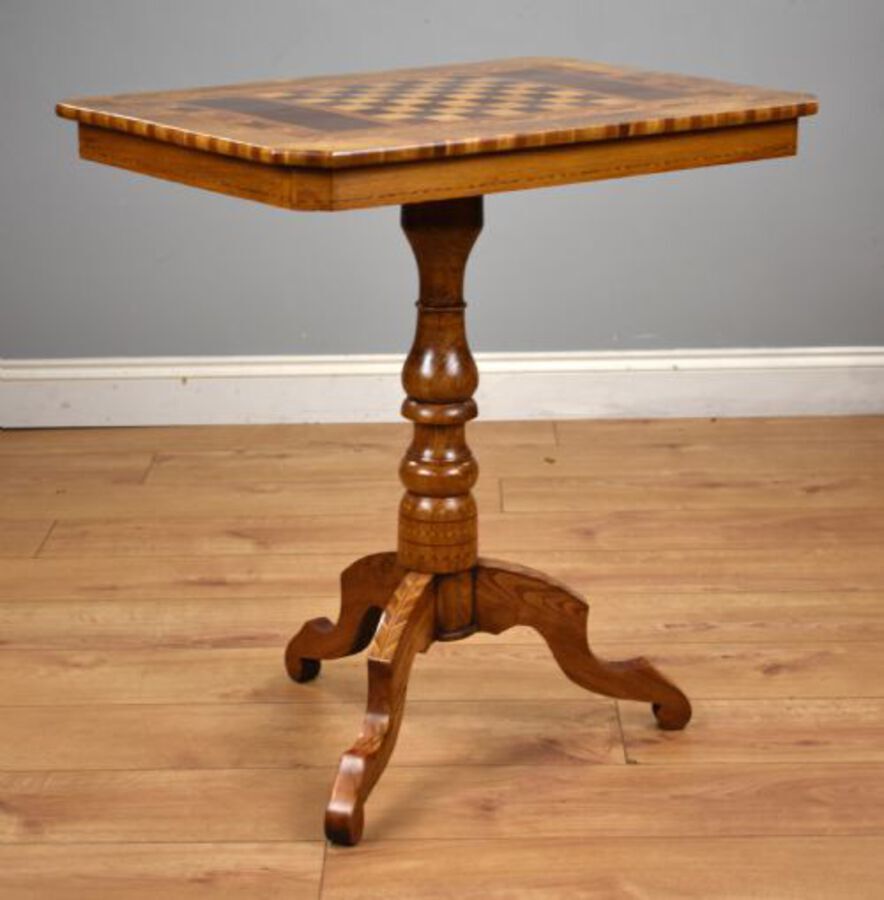 19th Century Walnut Chess Table