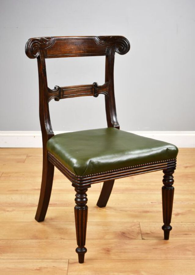 Antique Set of 4 William IV Mahogany Dining Chairs